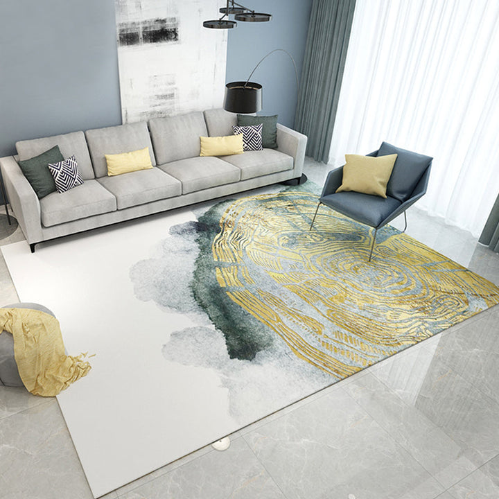 BowLift | Multicolored Swirl Striped Carpet Polyester Industrial Carpet Non-Slip Backing Carpet for Bedroom