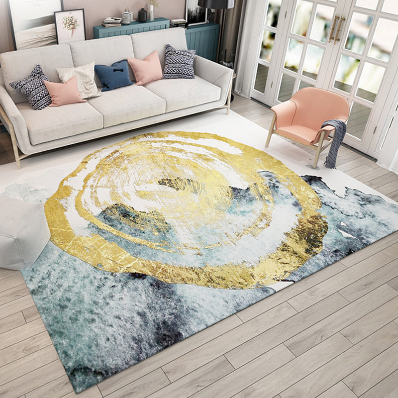 BowLift | Multicolored Swirl Striped Carpet Polyester Industrial Carpet Non-Slip Backing Carpet for Bedroom