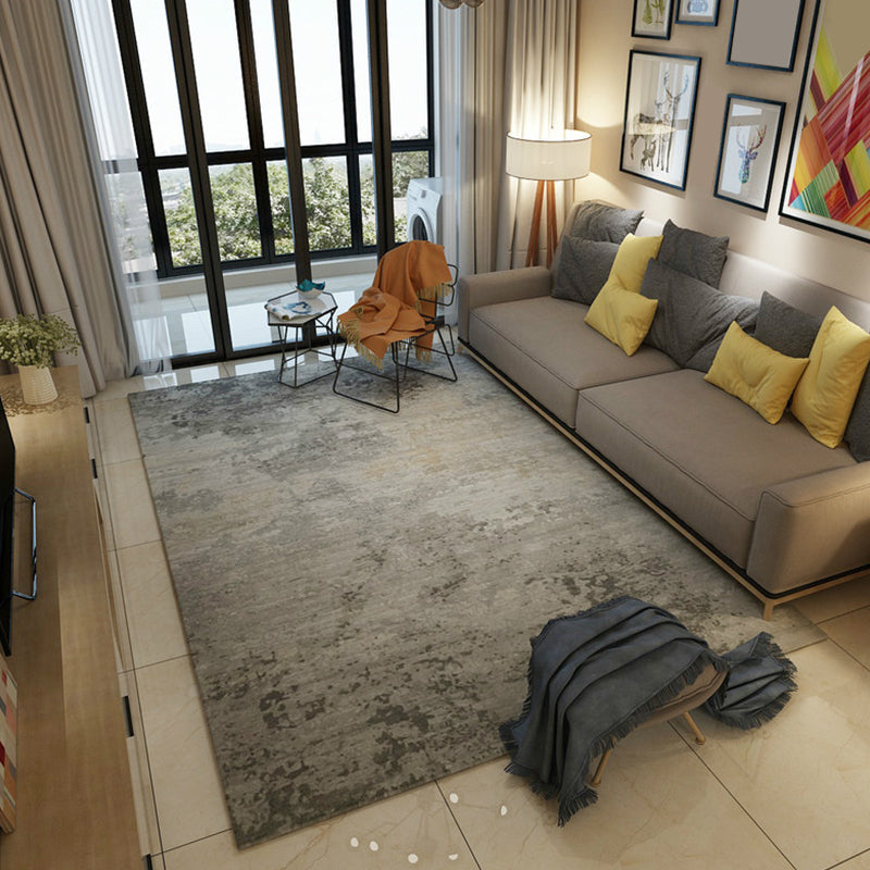 BowLift | Blue and Gray Living Room Rug Modern Abstract Indoor Rug Polyester Machine Washable Non-Slip Mat Area Rug