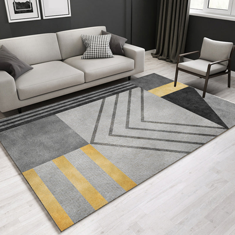 Stylish Modern Indoor Rug Multicolored Geometric Rug Non-Slip Back Washable Rug for Home | Bowlift