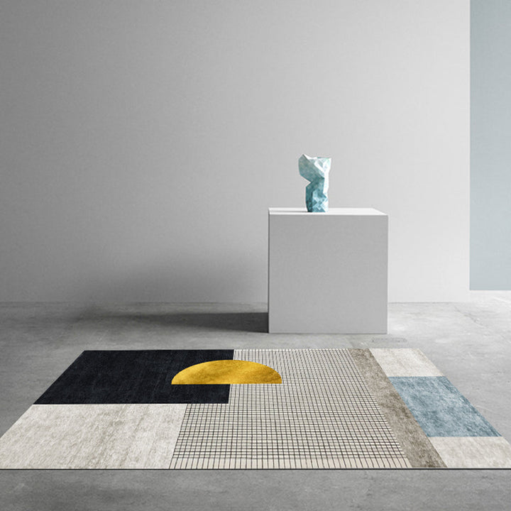 BowLift | Aesthetic Geometric Indoor Dress Morandi Color Creative Carpet Polyester Stain-Resistant Rug for Living Room