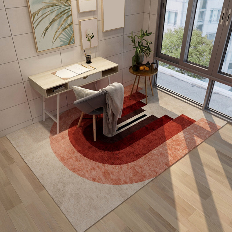 BowLift | Bold Living Room Rug Modern Color Blocking Rug Synthetic Stain Resistant Non-Slip Backing Rug