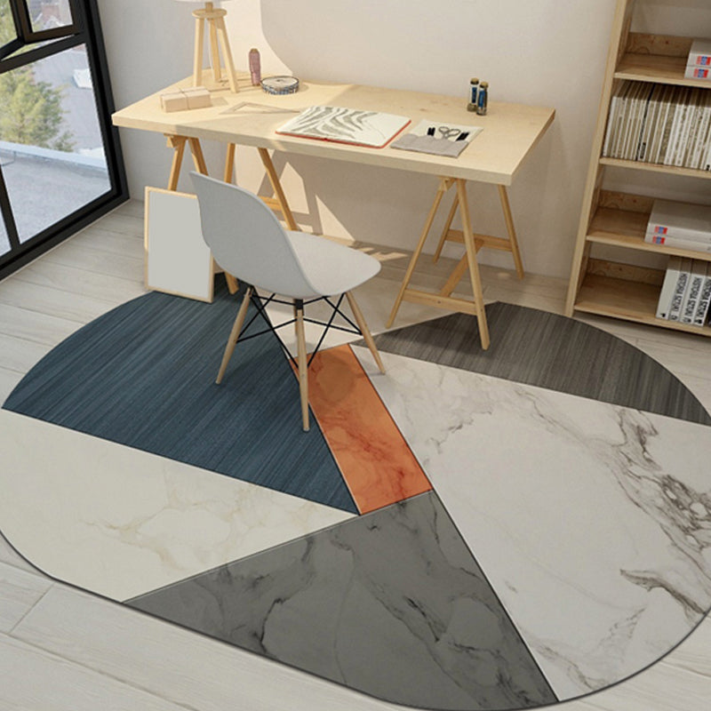 BowLift | Cool Geometric Rug Multicolor Trendy Rug Polyester Non-Slip Easy-Care Rug for the Living Room