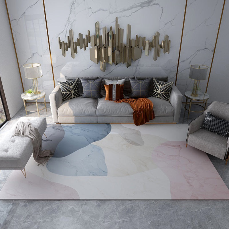 BowLift | Morandi Color Living Room Rug Creative Geometric Pattern Rug Polyester Non-Slip Washable Area Rug