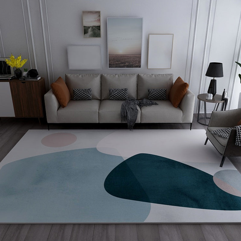 BowLift | Morandi Color Living Room Rug Creative Geometric Pattern Rug Polyester Non-Slip Washable Area Rug