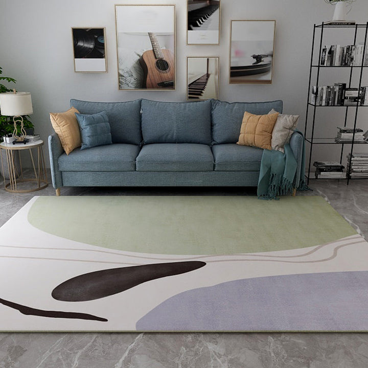 BowLift | Special Abstract Art Rug Soft Color Nordic Style Rug Polypropylene Stain Resistant Easy Care Rug for Home