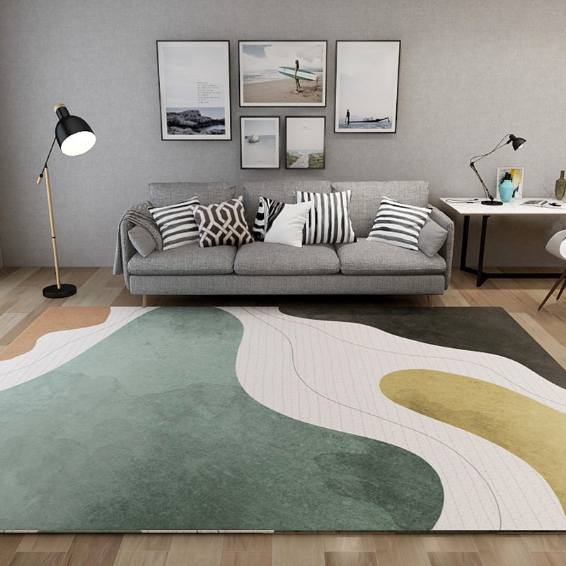 BowLift | Special Abstract Art Rug Soft Color Nordic Style Rug Polypropylene Stain Resistant Easy Care Rug for Home
