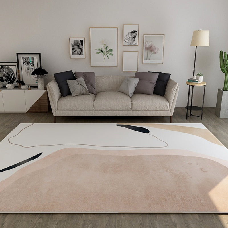 BowLift | Special Abstract Art Rug Soft Color Nordic Style Rug Polypropylene Stain Resistant Easy Care Rug for Home
