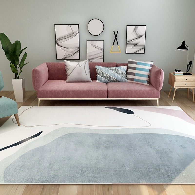 BowLift | Special Abstract Art Rug Soft Color Nordic Style Rug Polypropylene Stain Resistant Easy Care Rug for Home