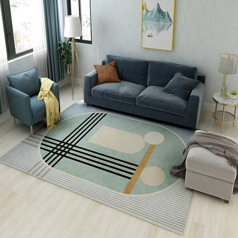 BowLift | Multi Color Bold Area Rug Synthetics Colorblock Abstract Carpet Stain Resistant Non-Slip Rug for Room