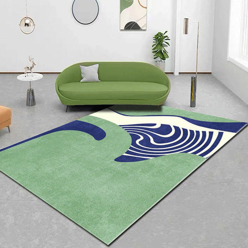 BowLift | Creative Color Block Print Carpet Multicolor Modern Style Rug Polyester Non-Slip Backing Carpet for Home