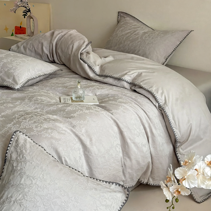 Elegant bedding set with relief pattern