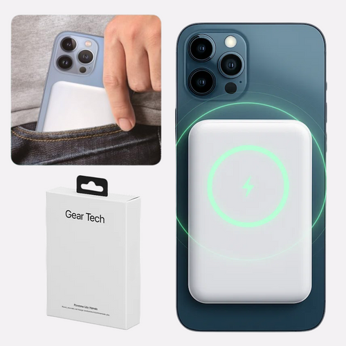 BowLift | Travel Power Bank UK – Magnetic Wireless Portable Charger with MagSafe | Slim External Battery Pack for Travelling, Holidays & Business