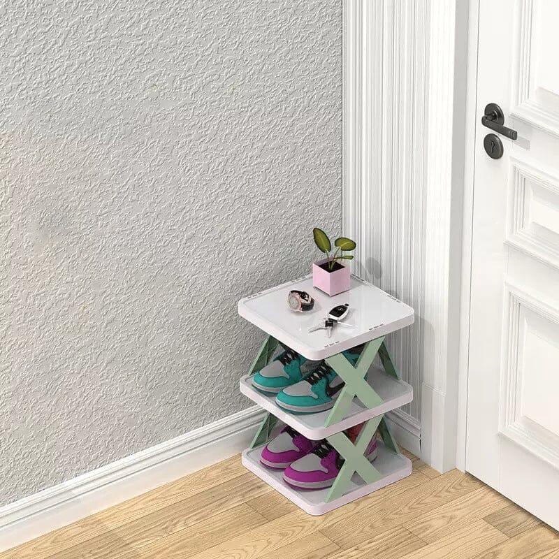 BowLift | Foldable Multi-Layer Shoe Rack, Shoe Storage Organizer