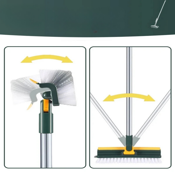 BowLift | Glazora DuoBrush Cleaning Brush | 2-in-1 for Floors & Windows | With Swivel Head & Telescopic Handle | Effortless Cleanliness