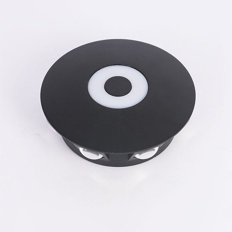 Contemporary Scandinavian Aluminum Round Shade LED Wall Sconce Lamp For Outdoor Patio | Bowlift