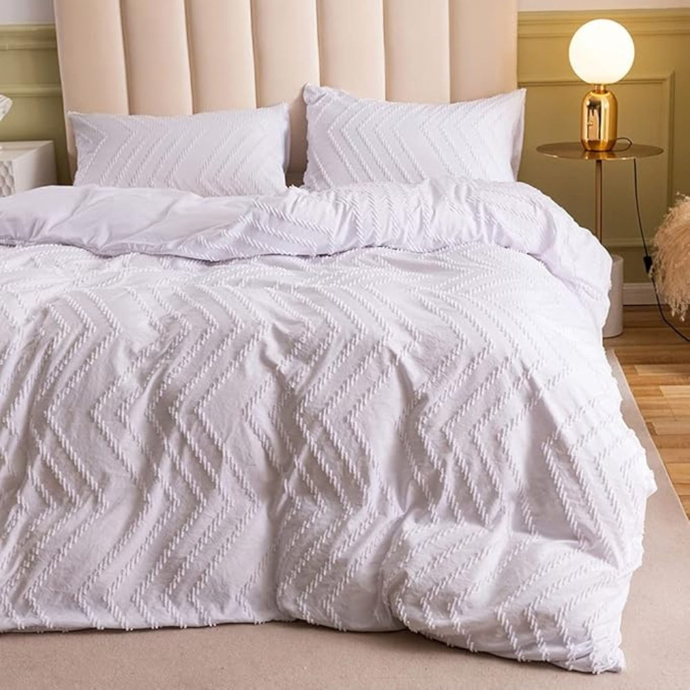 BowLift | Chevron Plush Quilt Cover | 3pcs Set