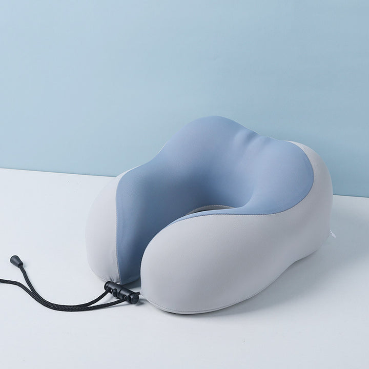 U-shaped neck pillow with ice silk fabric, portable