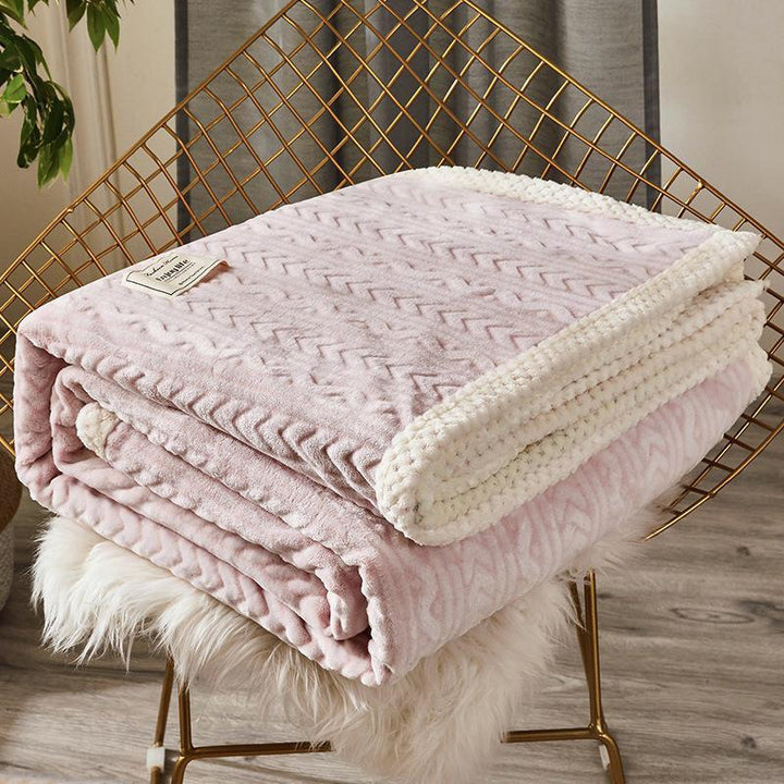 Fluffy flannel throw blanket, solid color, for all seasons