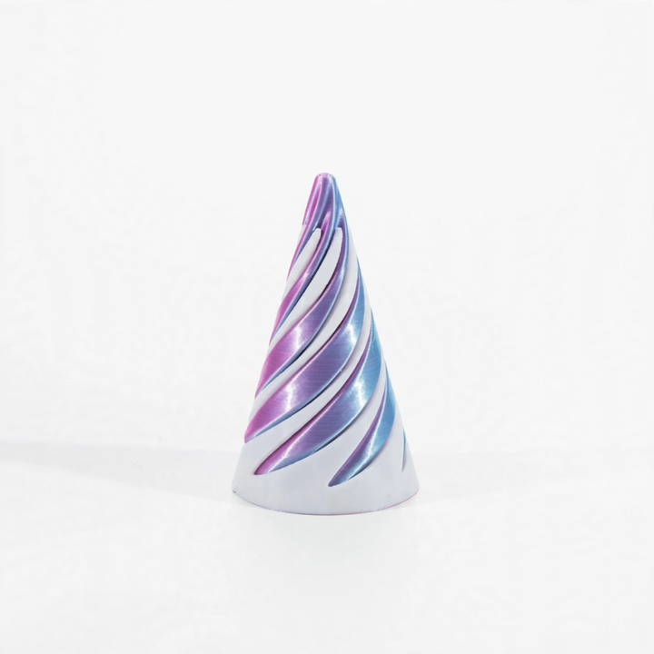 3D-printed spiral pyramid toy