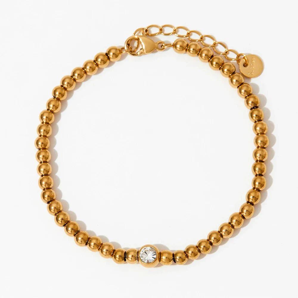 BowLift | 18k Beaded Diamond Center Necklace and Bracelets
