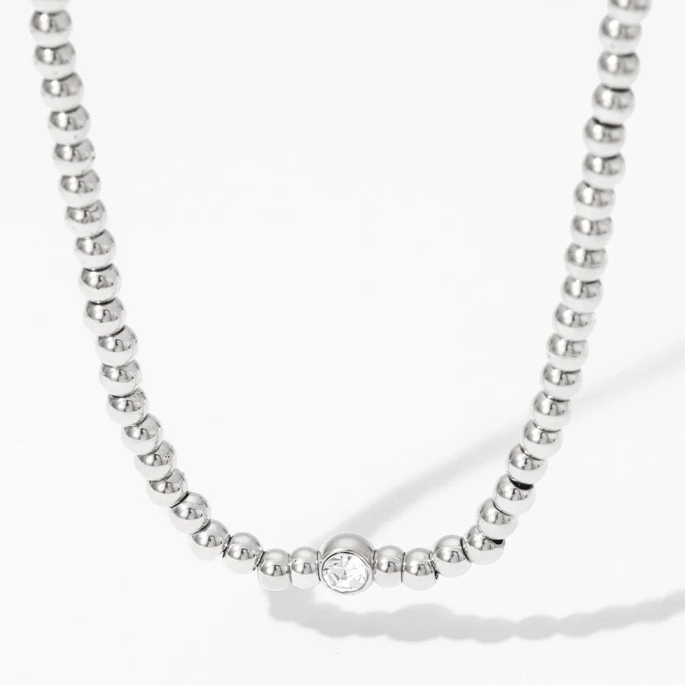 BowLift | 18k Beaded Diamond Center Necklace and Bracelets