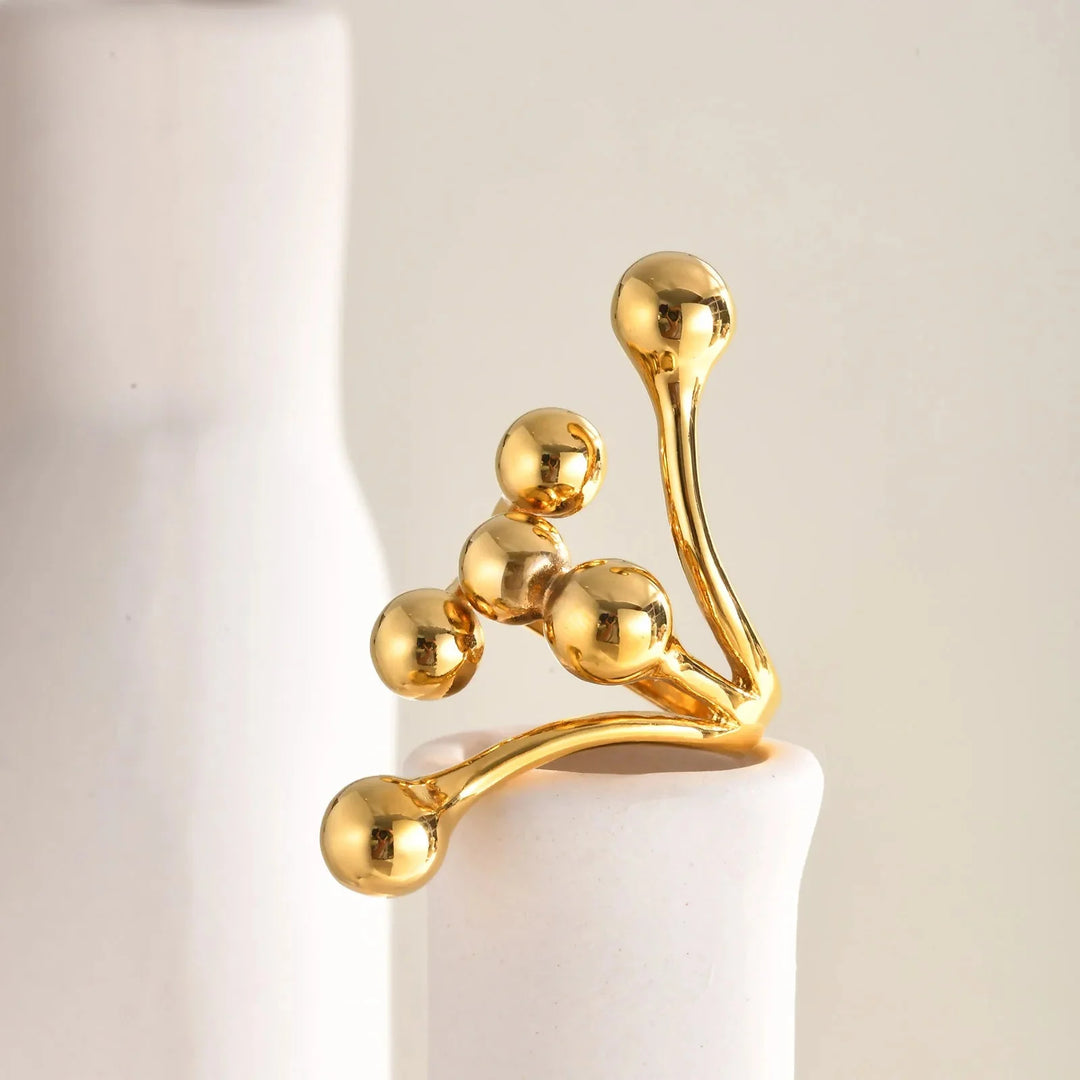 BowLift | 18k Bold Layered Ball Wrap Ring