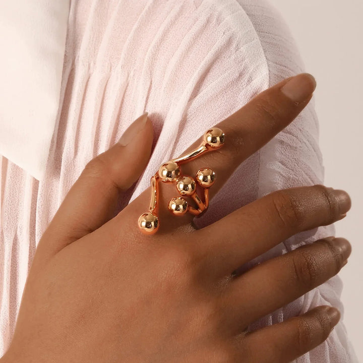 BowLift | 18k Bold Layered Ball Wrap Ring