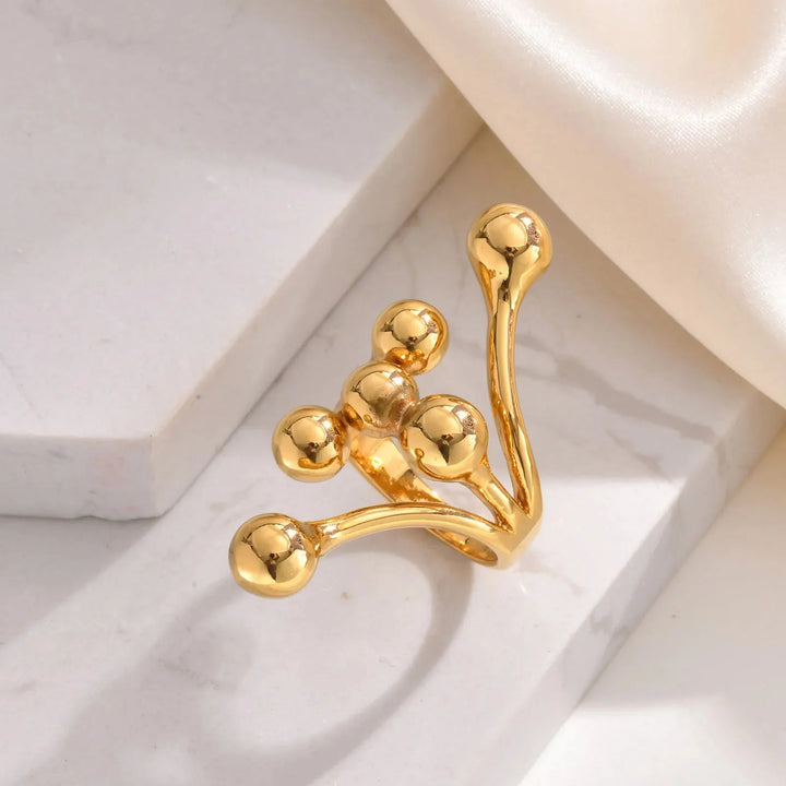 BowLift | 18k Bold Layered Ball Wrap Ring