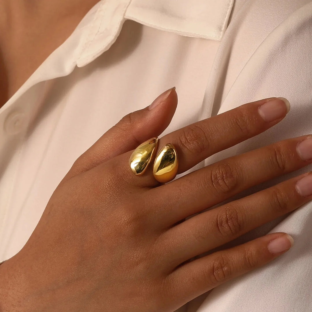 BowLift | 18k Chunky Droplet Wrap Around Ring