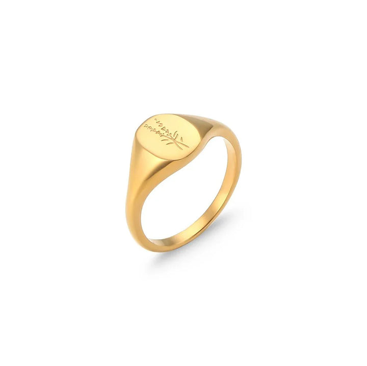 BowLift | 18k Dainty Floral Signet Rings