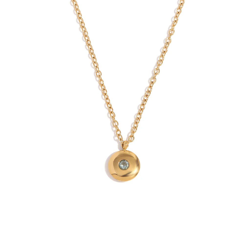 BowLift | 18k Dainty Minimal Birthstone Necklace