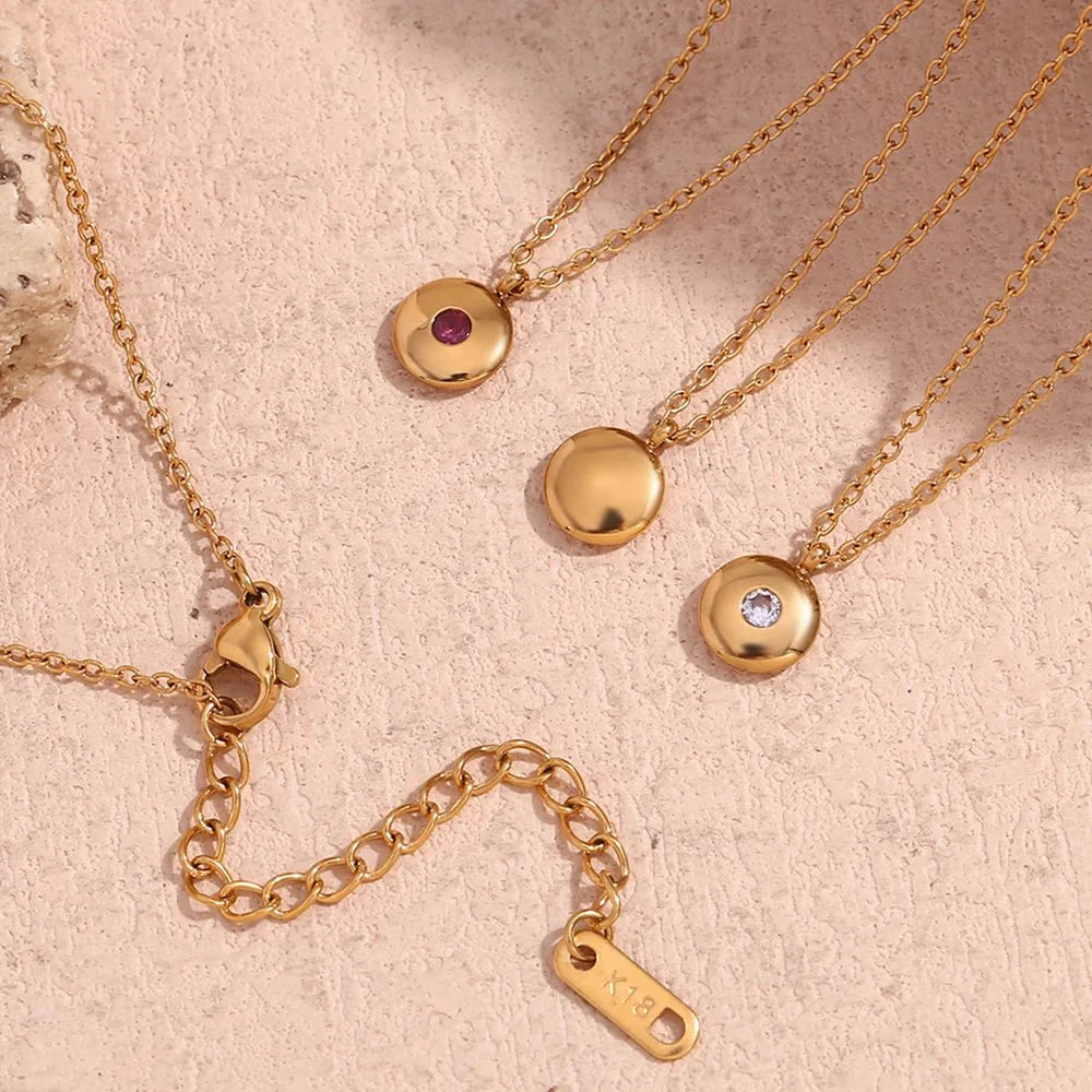 BowLift | 18k Dainty Minimal Birthstone Necklace