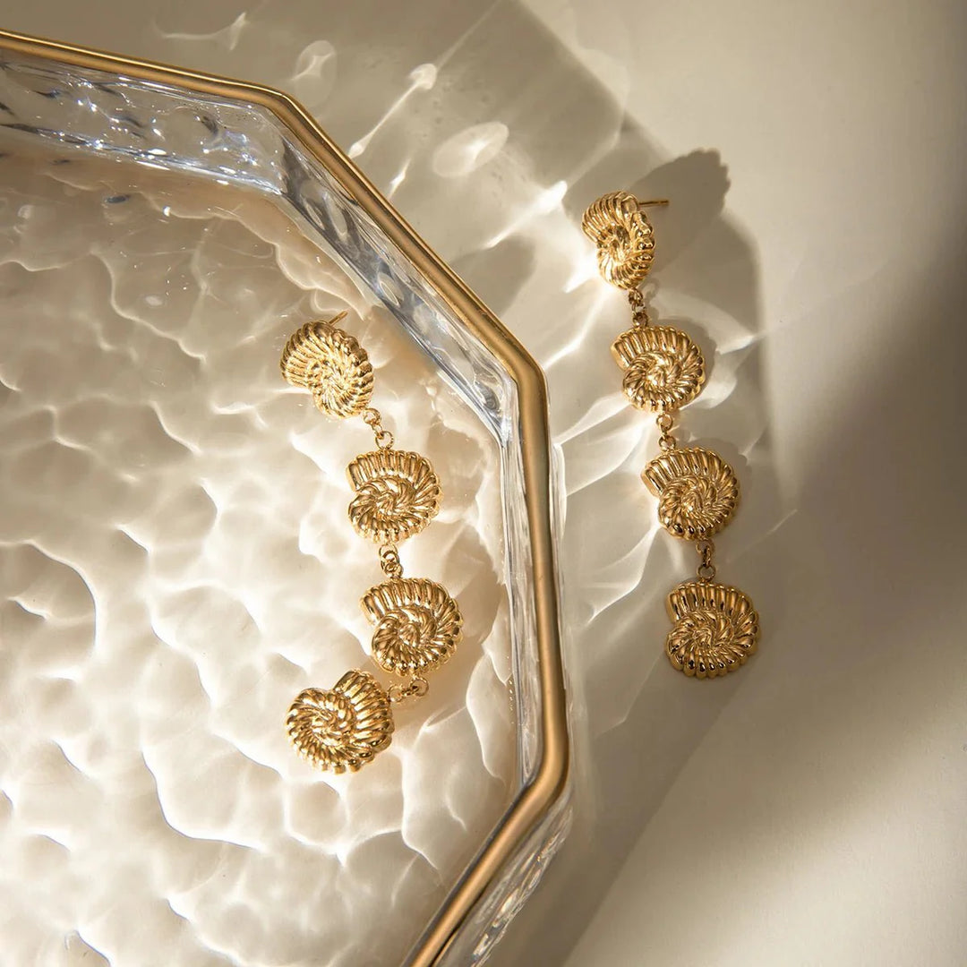 BowLift | 18k Dangling Shells Tropical Earrings