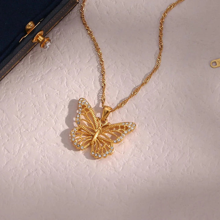 BowLift | 18k Diamond Accented Butterfly Necklace