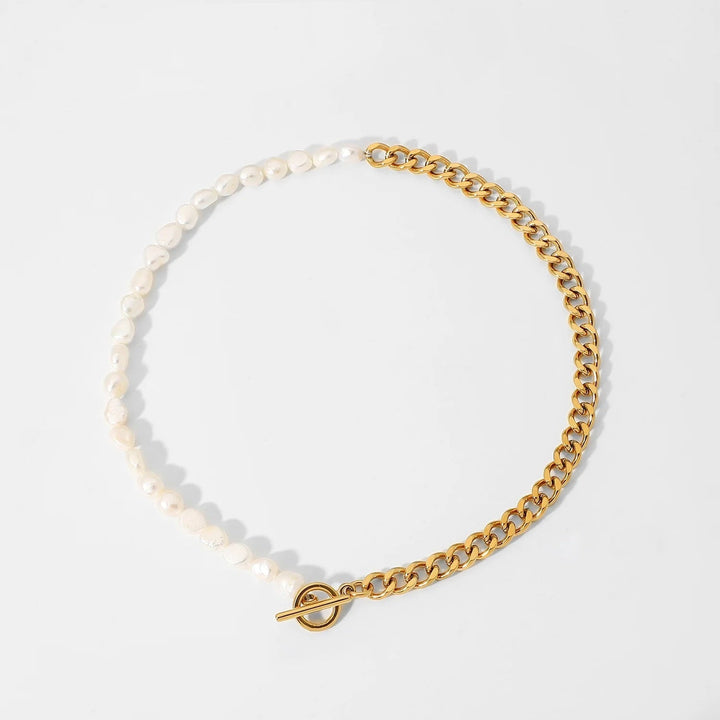 BowLift | 18k Gold Classic Modern Cuban Pearl Choker Necklace