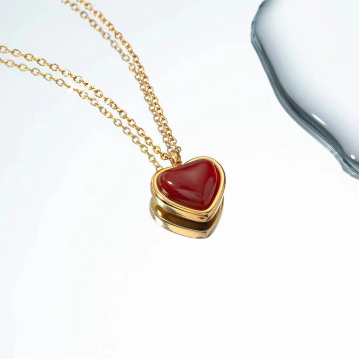 BowLift | 18k Romantic Dainty Red Heart Necklace