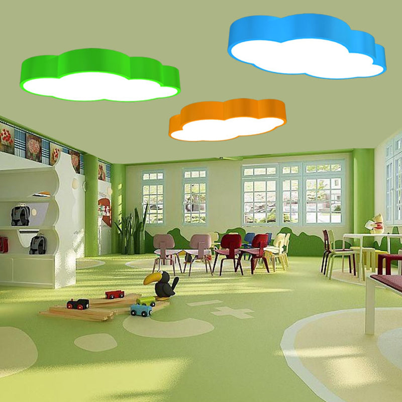 LED Cloud Ceiling Lamp for Children's Room – Playful Design in Red/Yellow/Bowliftue | Bowlift