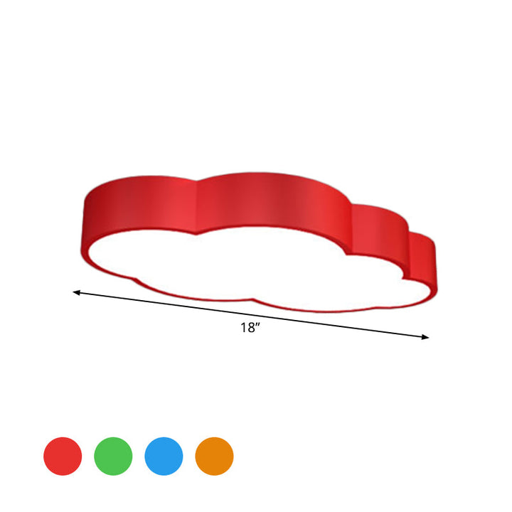 LED Cloud Ceiling Lamp for Children's Room – Playful Design in Red/Yellow/Bowliftue | Bowlift