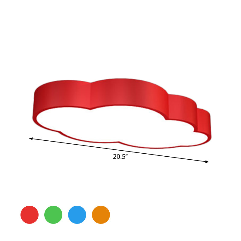 LED Cloud Ceiling Lamp for Children's Room – Playful Design in Red/Yellow/Bowliftue | Bowlift