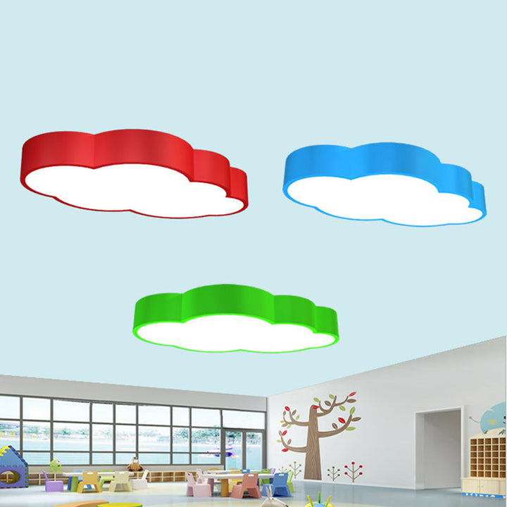 LED Cloud Ceiling Lamp for Children's Room – Playful Design in Red/Yellow/Bowliftue | Bowlift