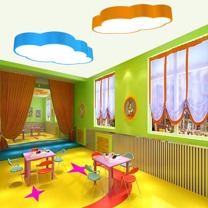 LED Cloud Ceiling Lamp for Children's Room – Playful Design in Red/Yellow/Bowliftue | Bowlift