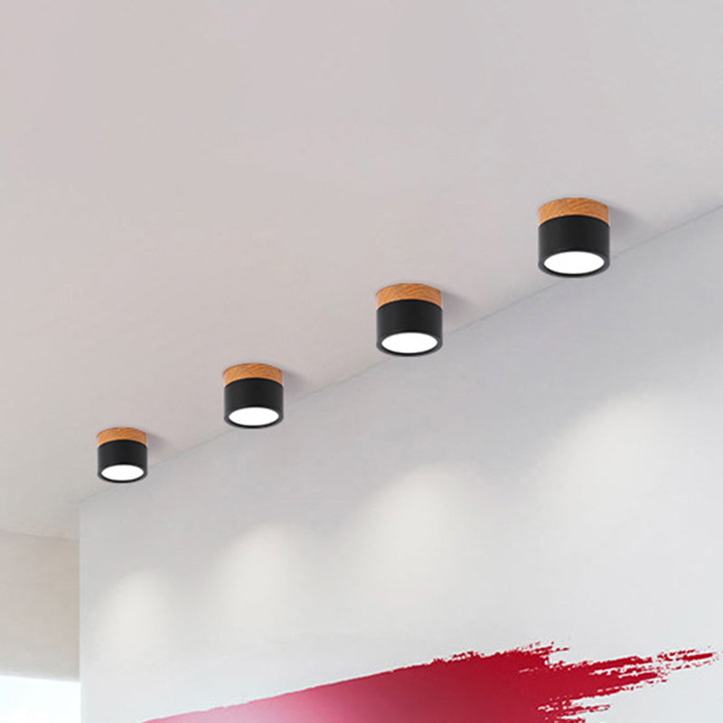 BowLift | Small ceiling light Macaron metal kitchen bar recessed lighting in yellow/blue/black and wood