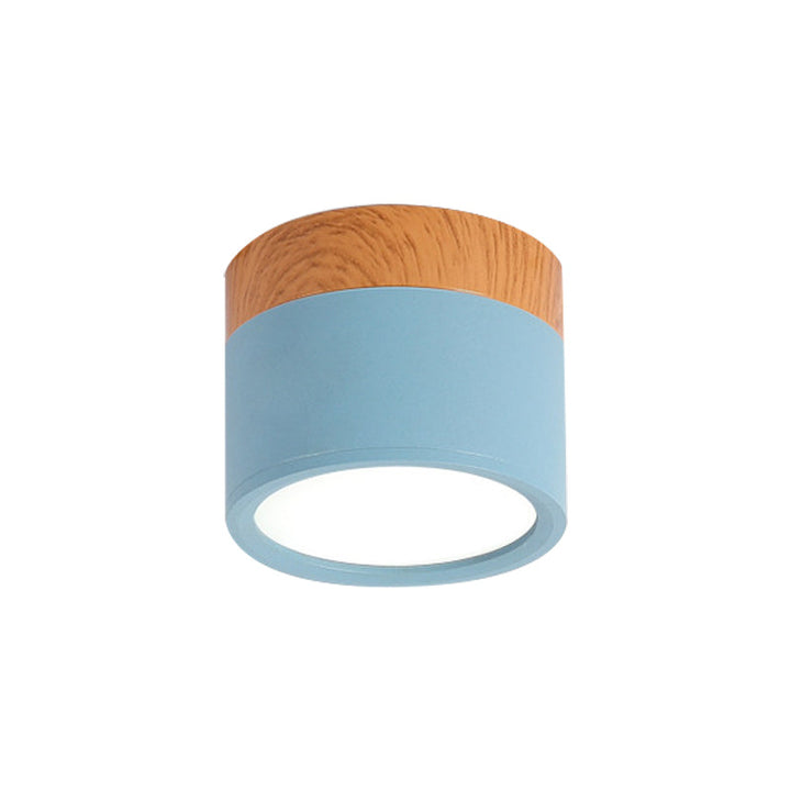 BowLift | Small ceiling light Macaron metal kitchen bar recessed lighting in yellow/blue/black and wood