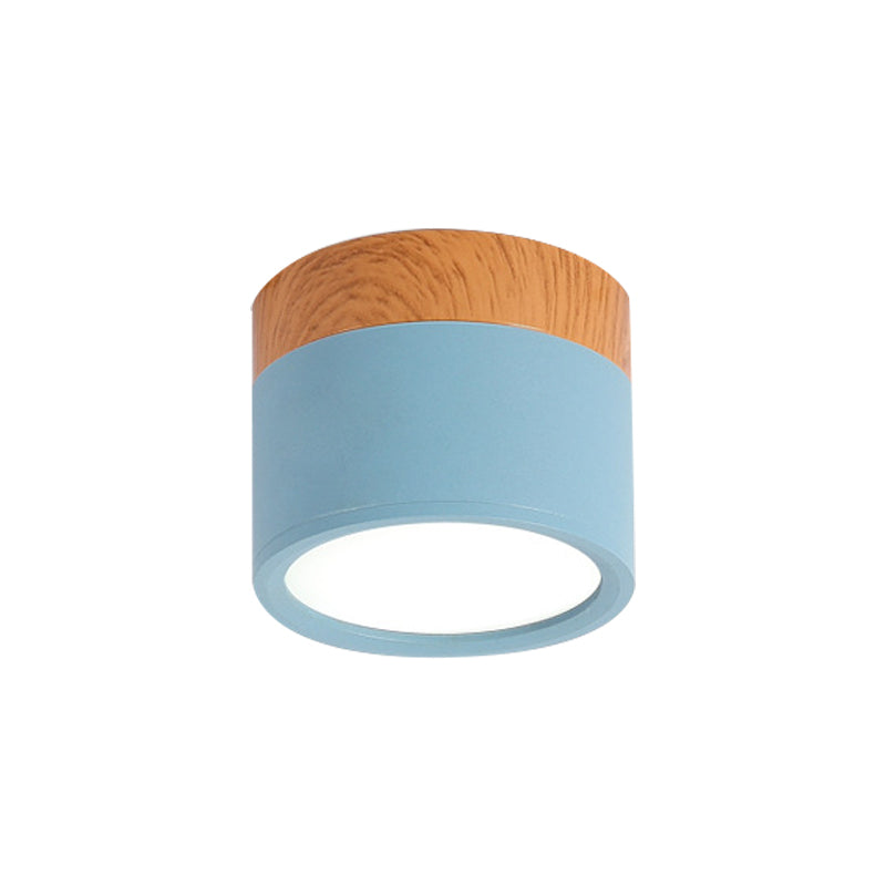 BowLift | Small ceiling light Macaron metal kitchen bar recessed lighting in yellow/blue/black and wood