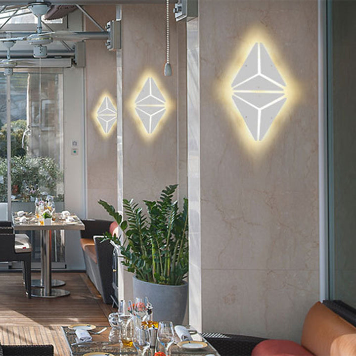 BowLift | Simple Style Triangle Metal Wall Sconce Light Gold/Black/White LED Wall Light Fixture in Warm/White Light for Corridor
