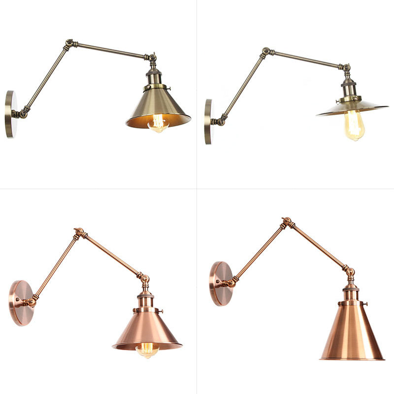 BowLift Industrial Swing Arm Wall Light Bronze/Copper