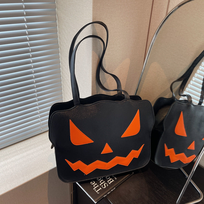 BowLift | Halloween Messenger Bag – Shoulder bag in Black and Orange Spooky Style