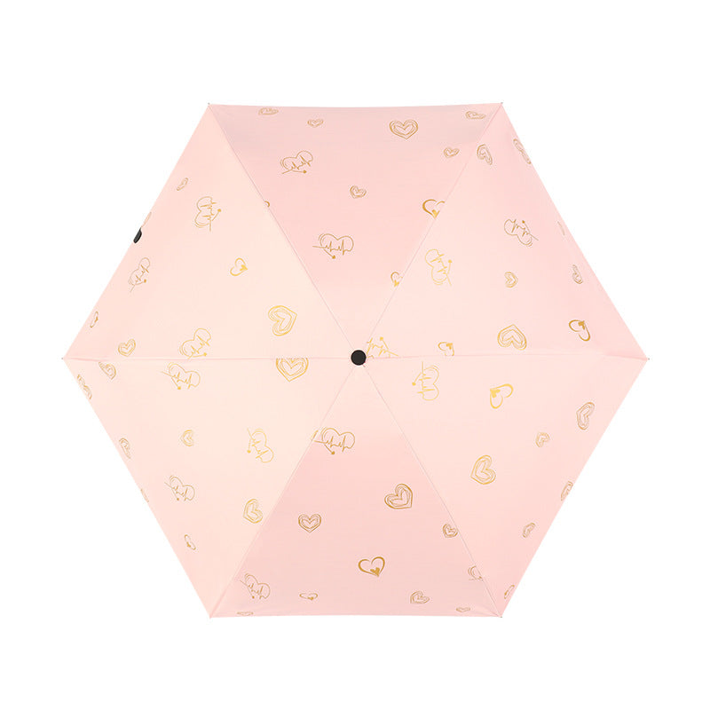 Women's portable UV protection folding umbrella with compact carrying case Bowlift