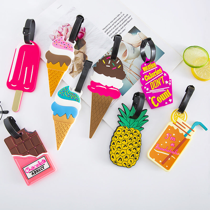 Unisex Luggage Tag in Chocolate Design Bowlift